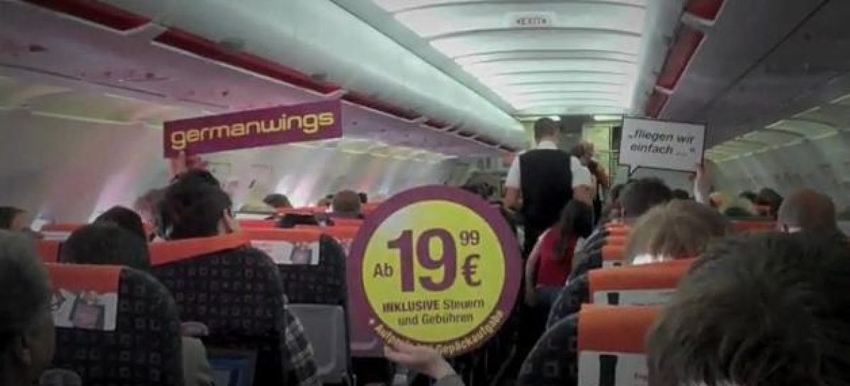 Germanwings Werbung via “Planemob”